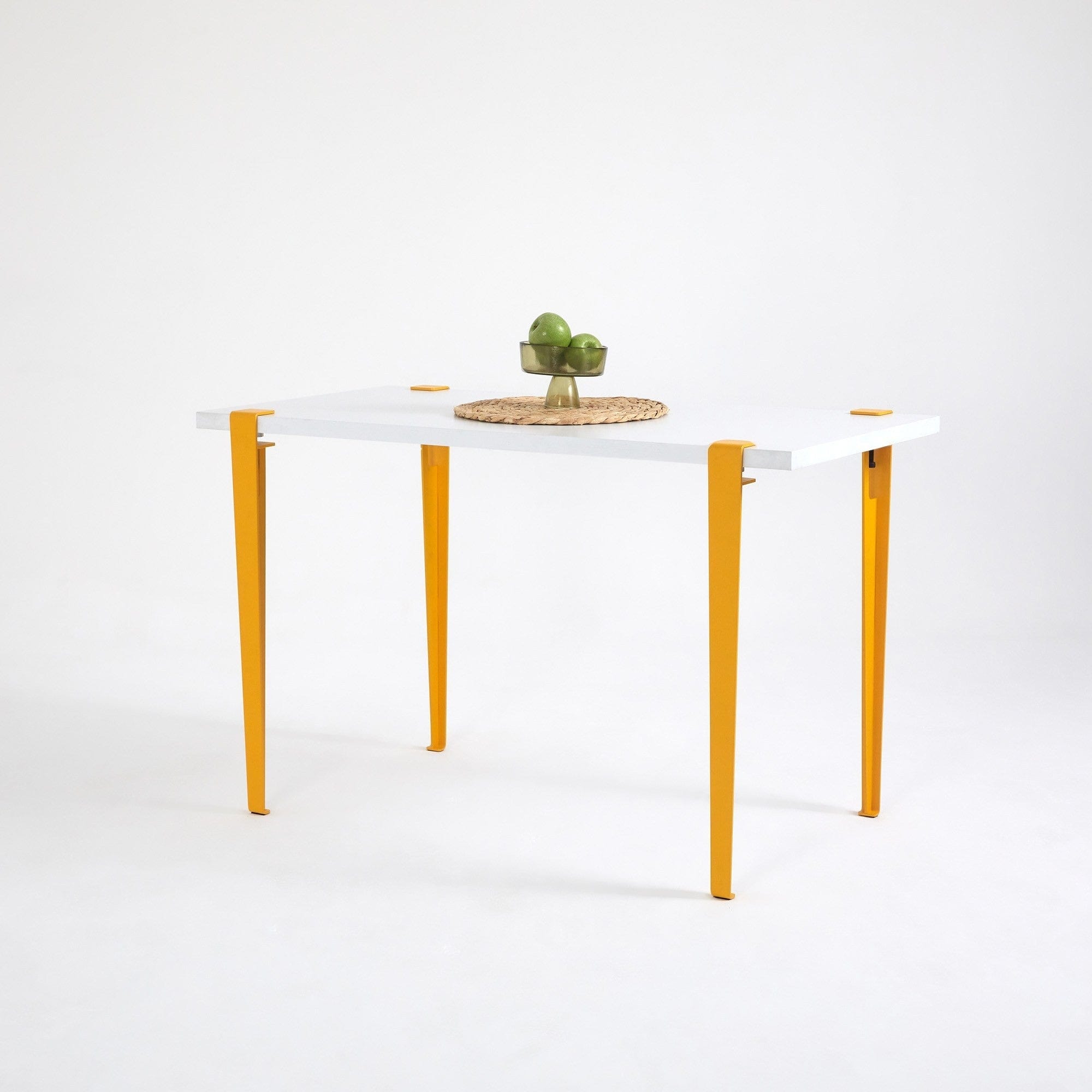 Masa EUROTAS, alb/galben, PAL melaminat, 120x60x75 cm