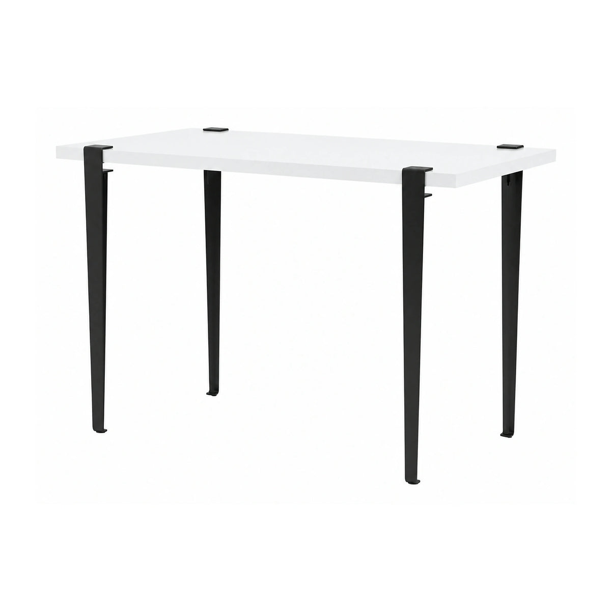 Masa EUROTAS, alb/negru, PAL melaminat, 120x60x75 cm