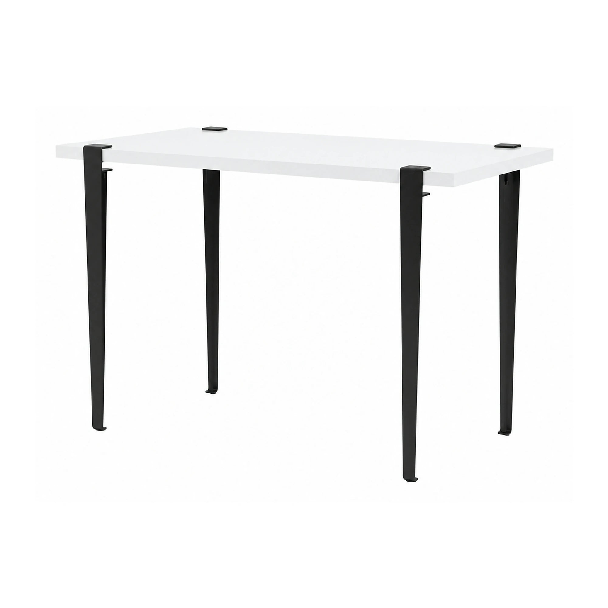 Masa EUROTAS, alb/negru, PAL melaminat, 120x60x75 cm