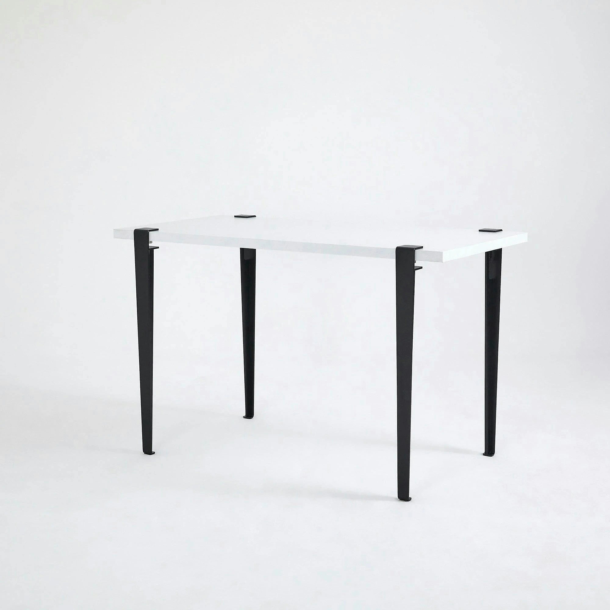 Masa EUROTAS, alb/negru, PAL melaminat, 120x60x75 cm