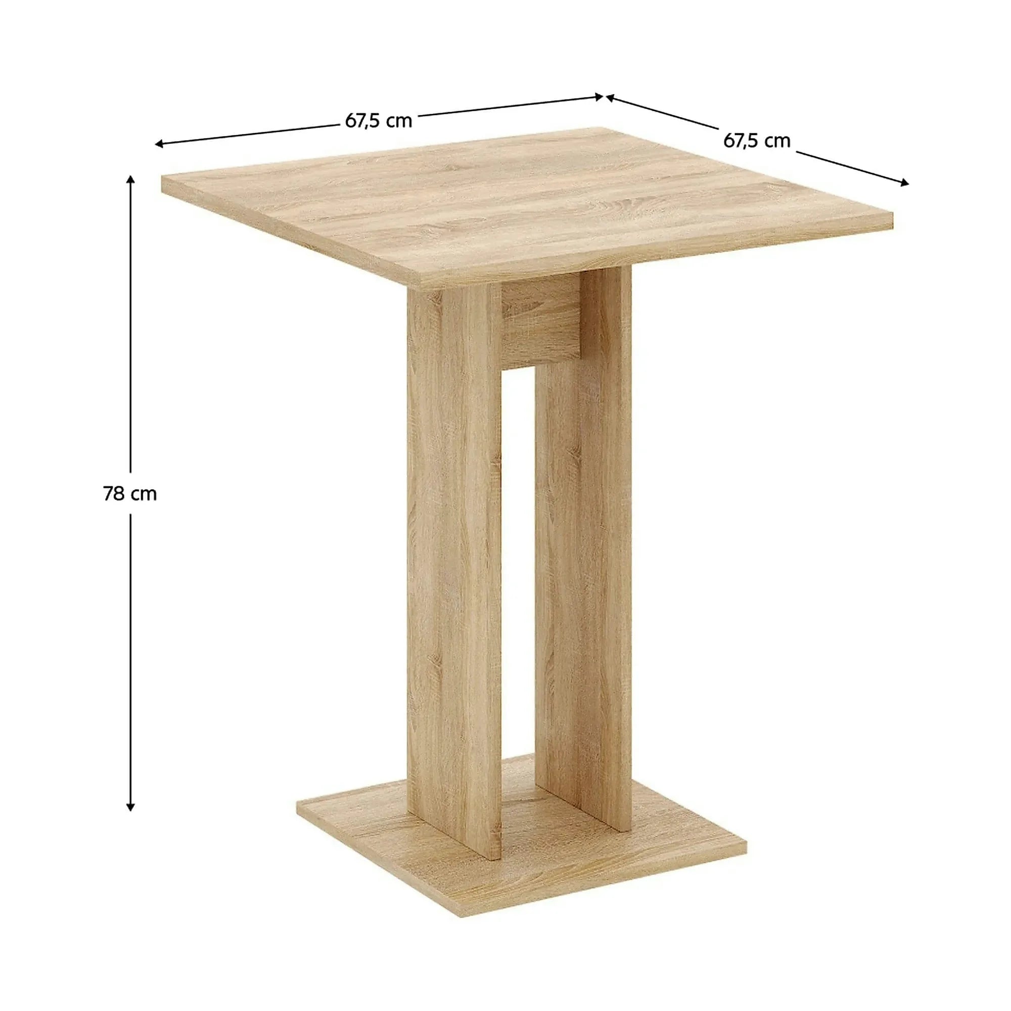 Masa EVERET, stejar sonoma, DTD laminat, 68x68x78 cm