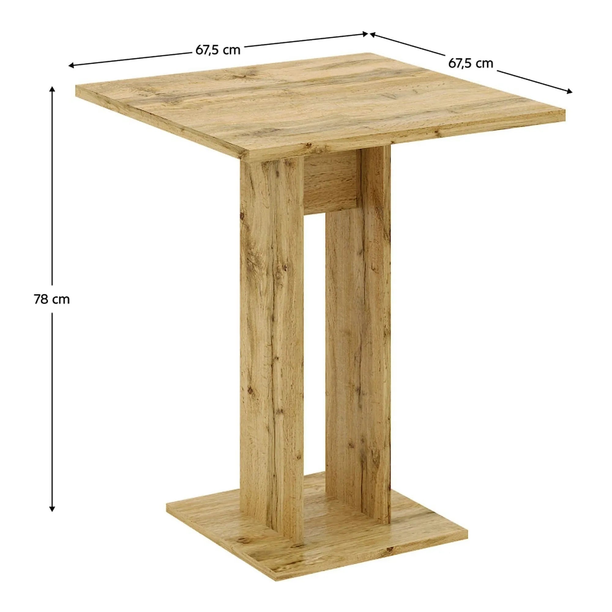 Masa EVERET, stejar wotan, DTD laminat, 68x68x78 cm