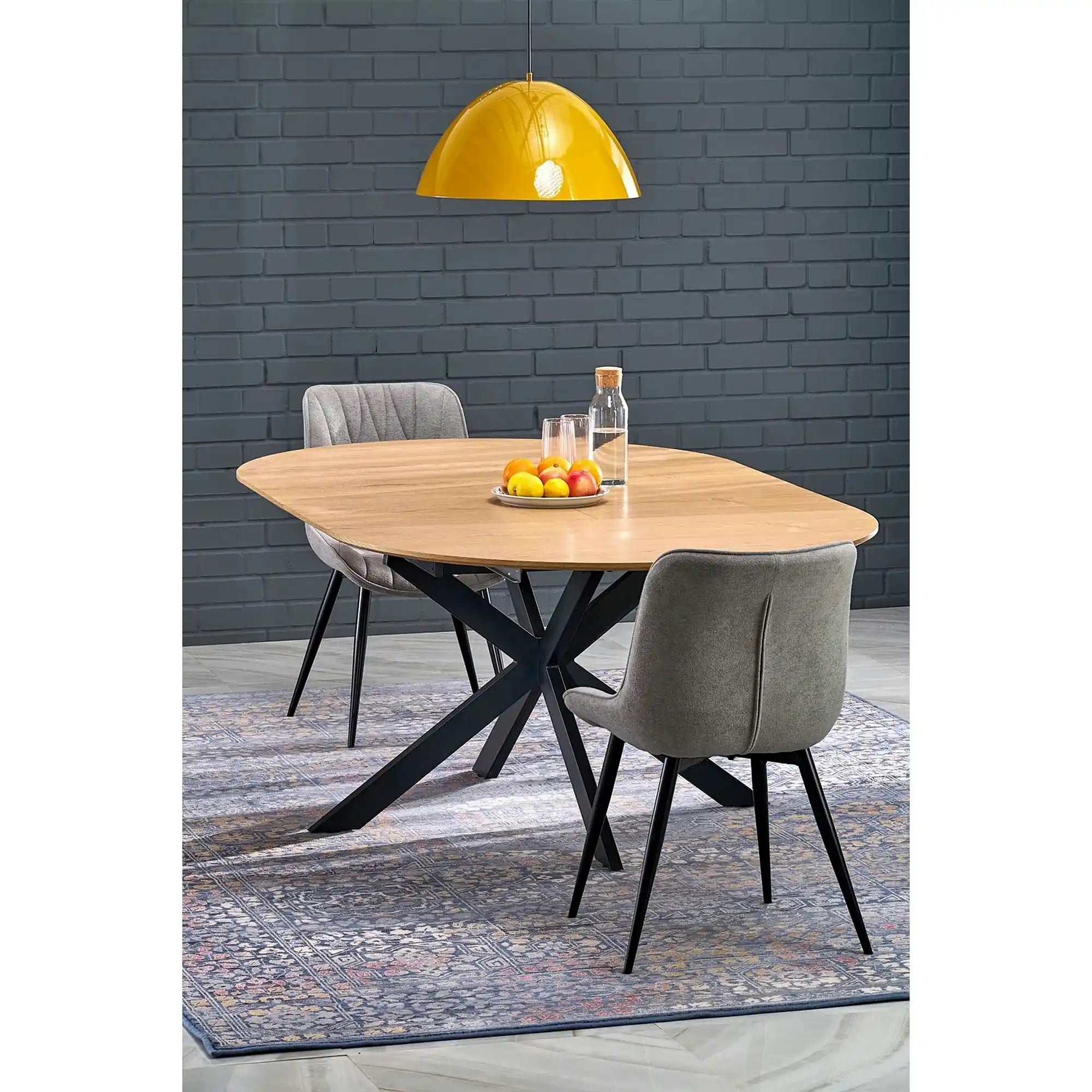 Masa extensibila 120 ACORD, stejar/negru