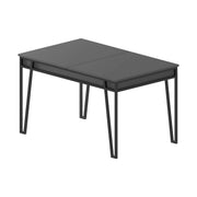 Masa extensibila 855DTE4603, gri inchis/negru, PAL melaminat/metal, 132/170x80x76 cm