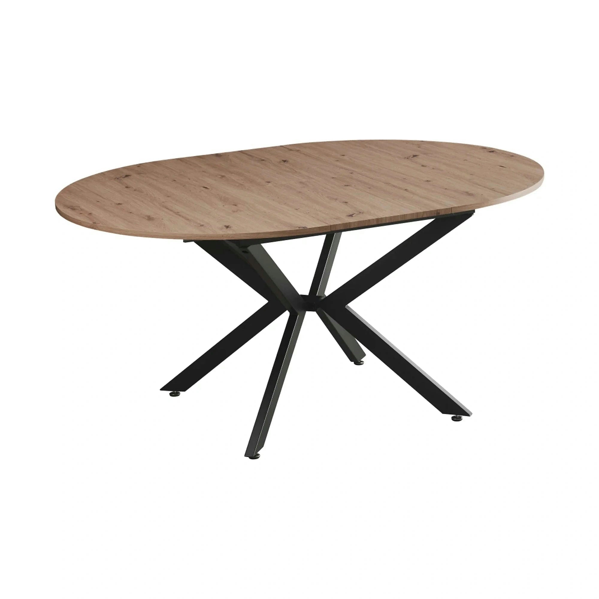 Masa extensibila ABERO TIP 1, stejar sonoma/negru, 100/140x100x75 cm