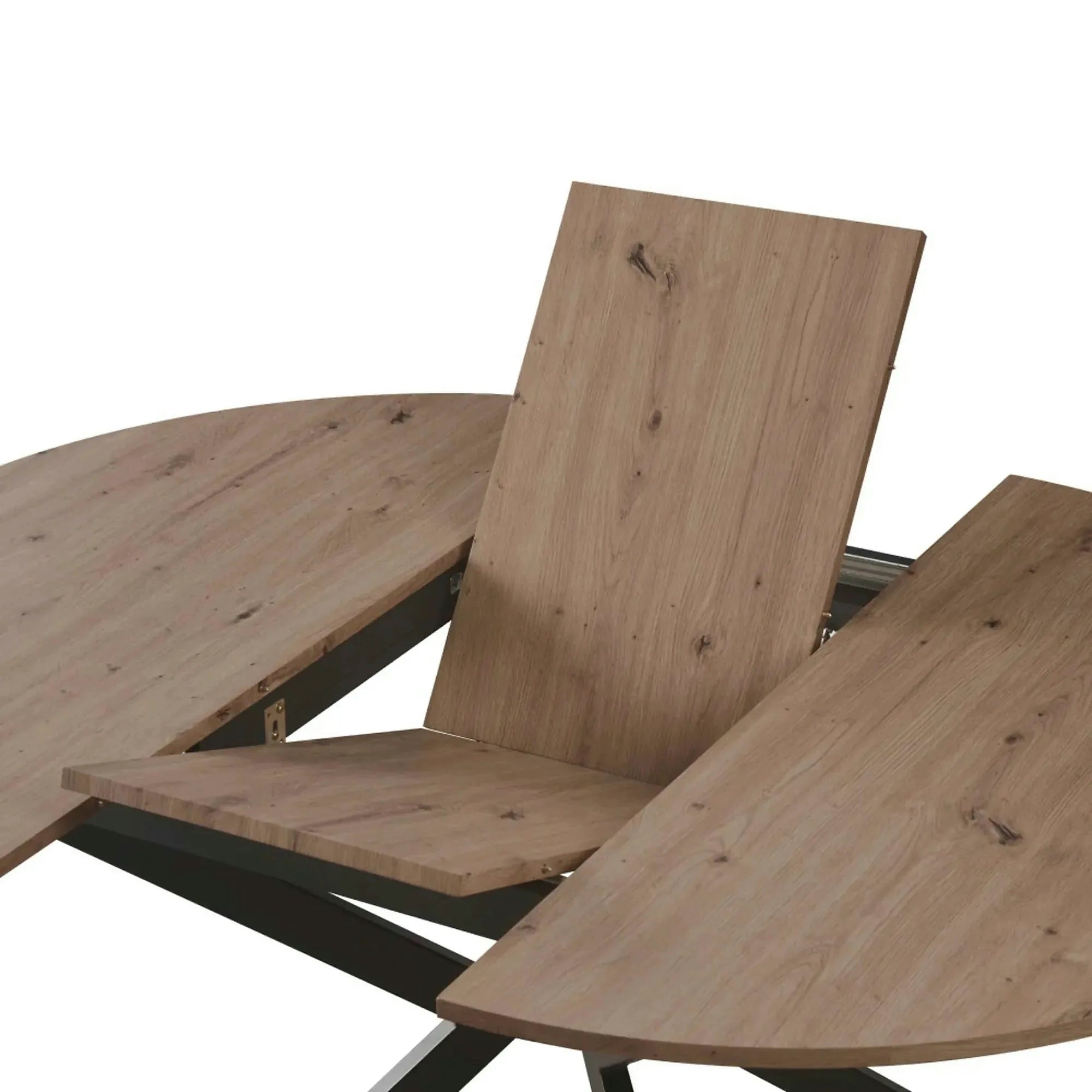 Masa extensibila ABERO TIP 1, stejar sonoma/negru, 100/140x100x75 cm