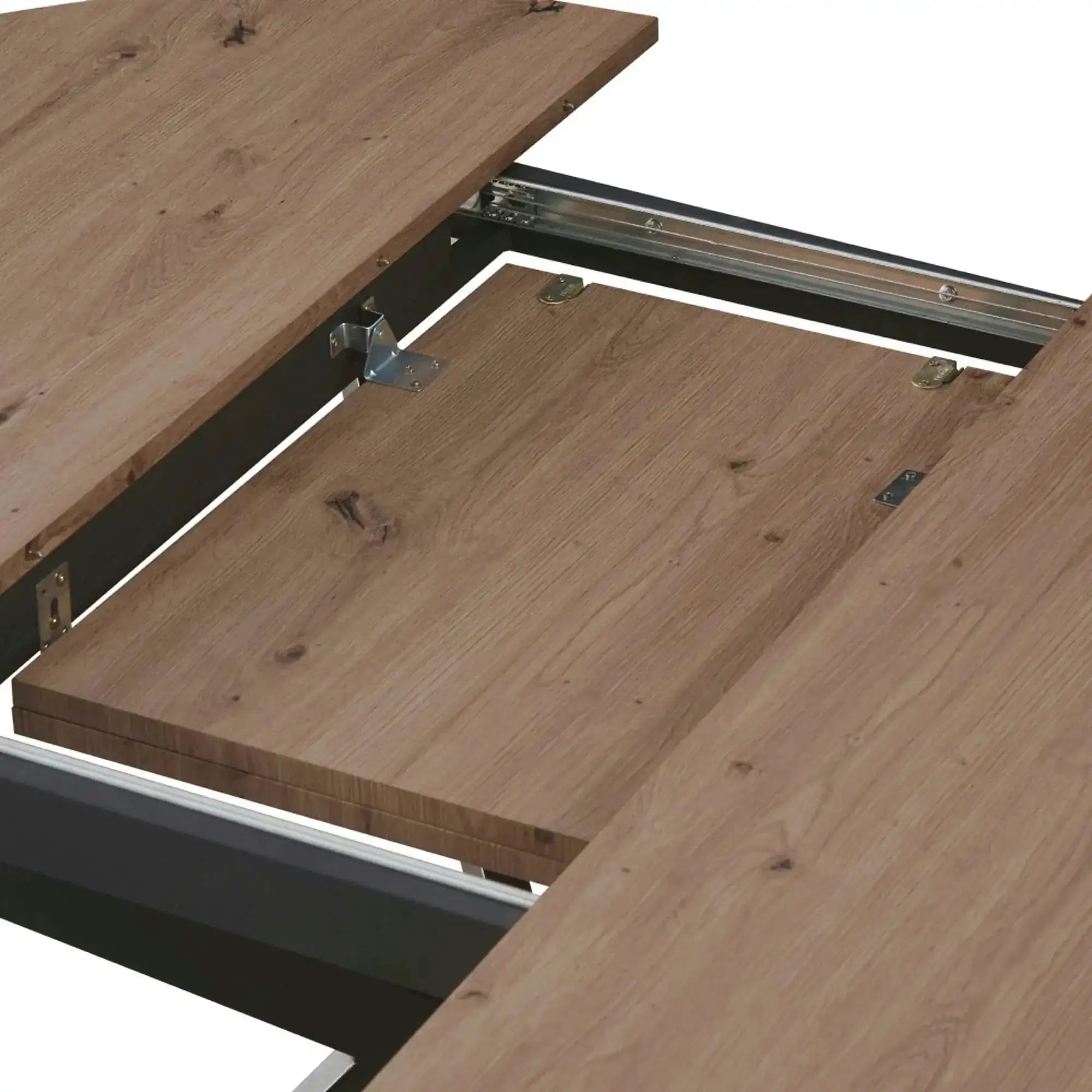 Masa extensibila ABERO TIP 1, stejar sonoma/negru, 100/140x100x75 cm