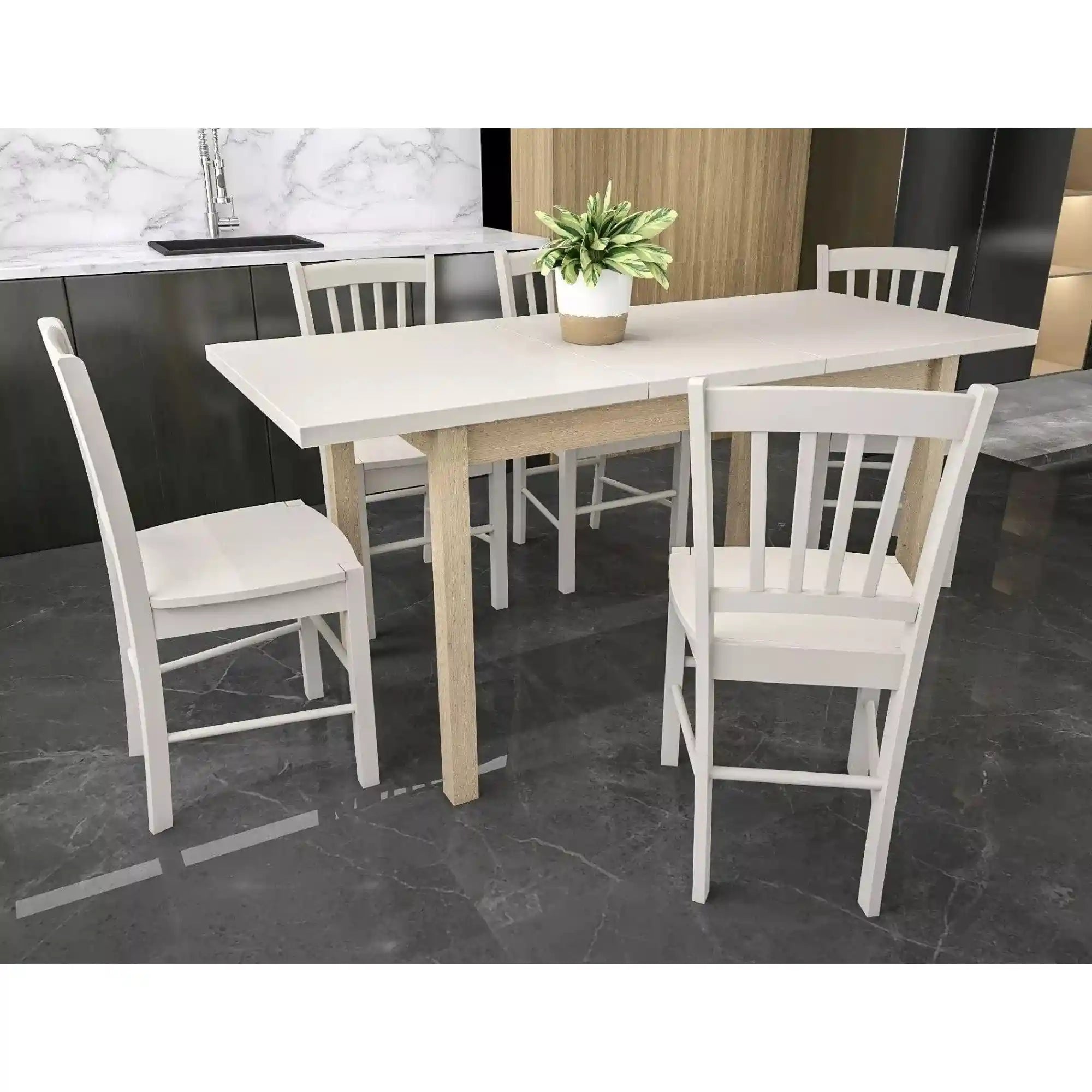 Masa extensibila ADAM, casmir/stejar, PAL laminat, 100/140x60x75 cm