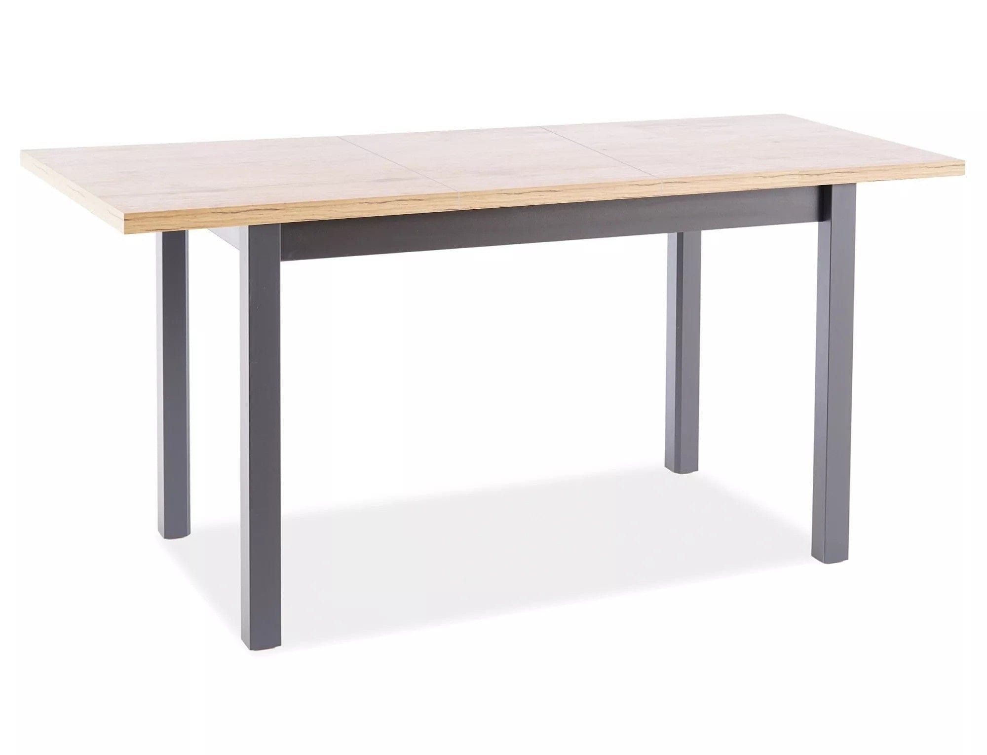 Masa extensibila ADAM, stejar artisan/negru, PAL laminat, 90/125x65x75 cm