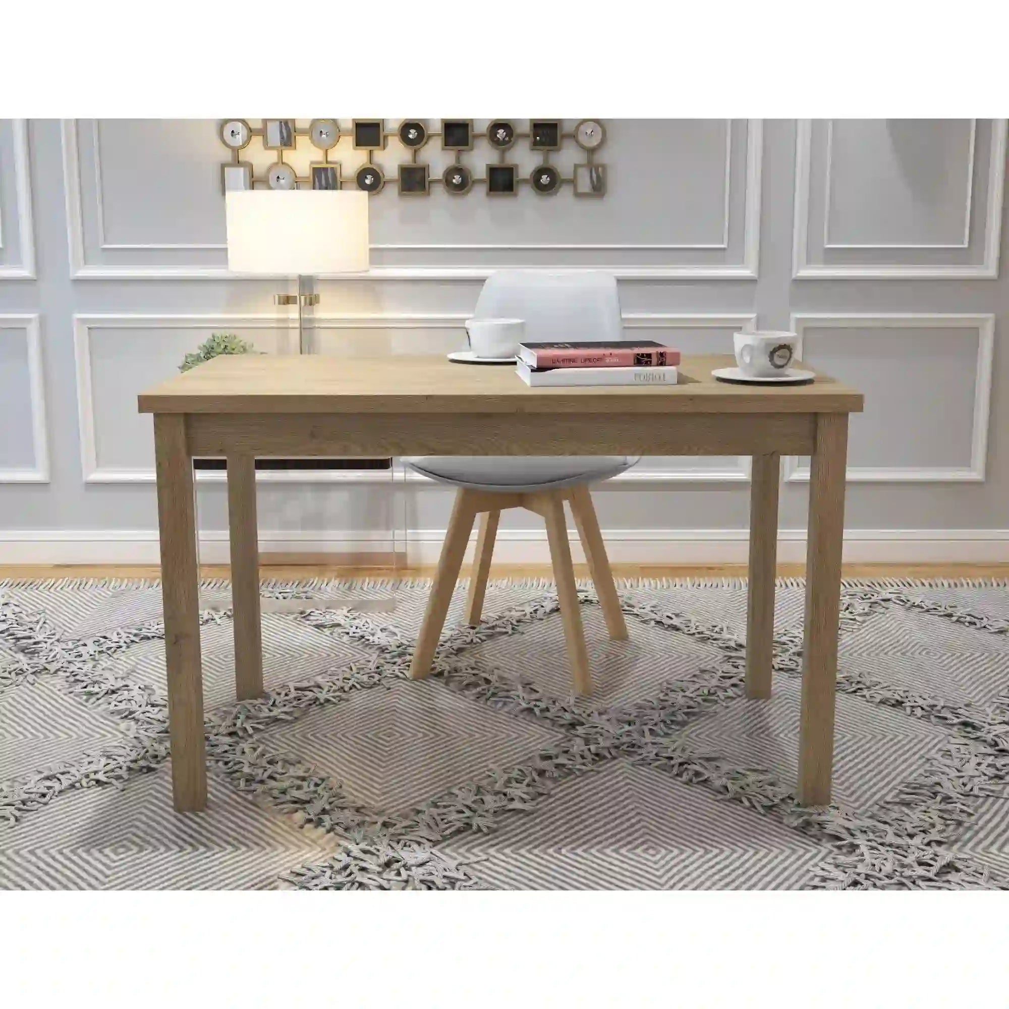 Masa extensibila ADAM, stejar, PAL laminat, 100/140x60x75 cm