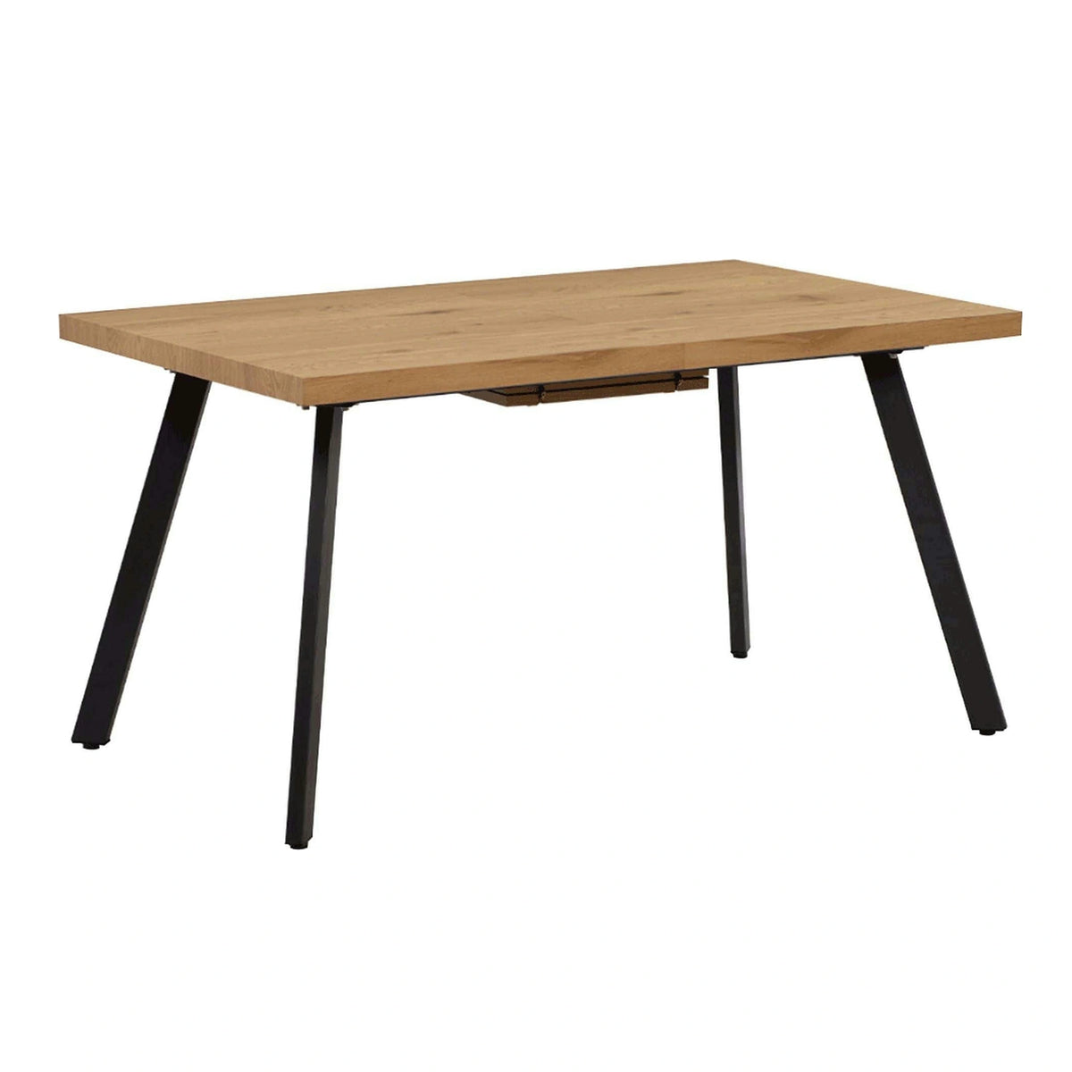Masa extensibila AKAIKO, stejar/negru, 140/180x80x75 cm