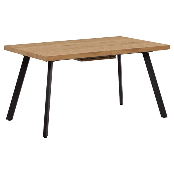Masa extensibila AKAIKO, stejar/negru, 140/180x80x75 cm