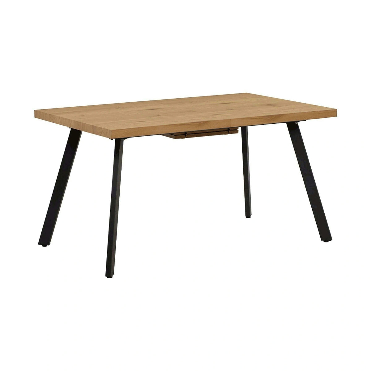 Masa extensibila AKAIKO, stejar/negru, 140/180x80x75 cm