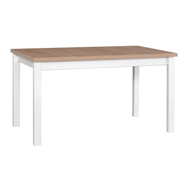Masa extensibila ALBA 2, alb/stejar grandson, lemn de fag/PAL laminat, 140/180x80x78 cm