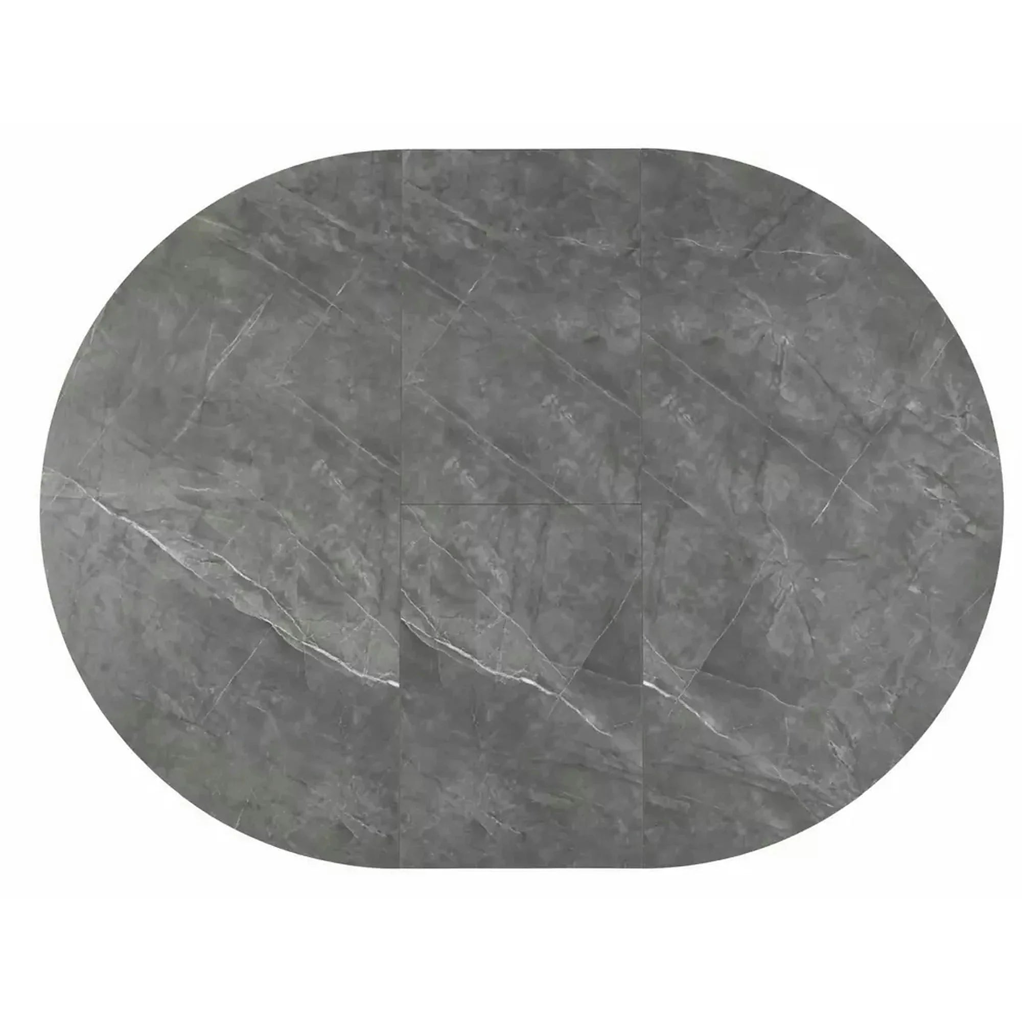 Masa extensibila ANGEL II, gri cu efect de marmura/negru, 120/160x120x75 cm