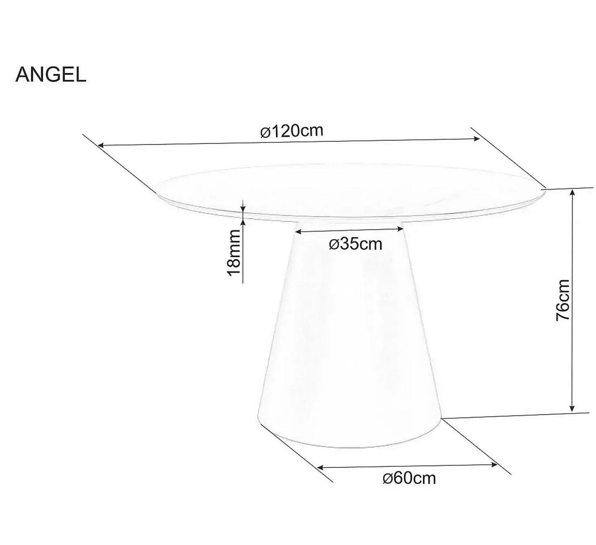 Masa extensibila ANGEL II, gri cu efect de marmura/negru, 120/160x120x75 cm