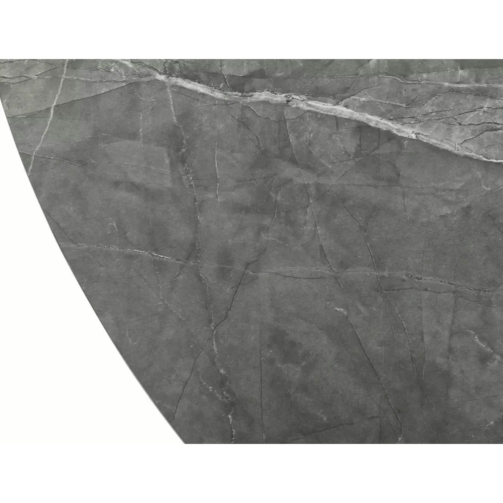 Masa extensibila ANGEL II, gri cu efect de marmura/negru, 120/160x120x75 cm