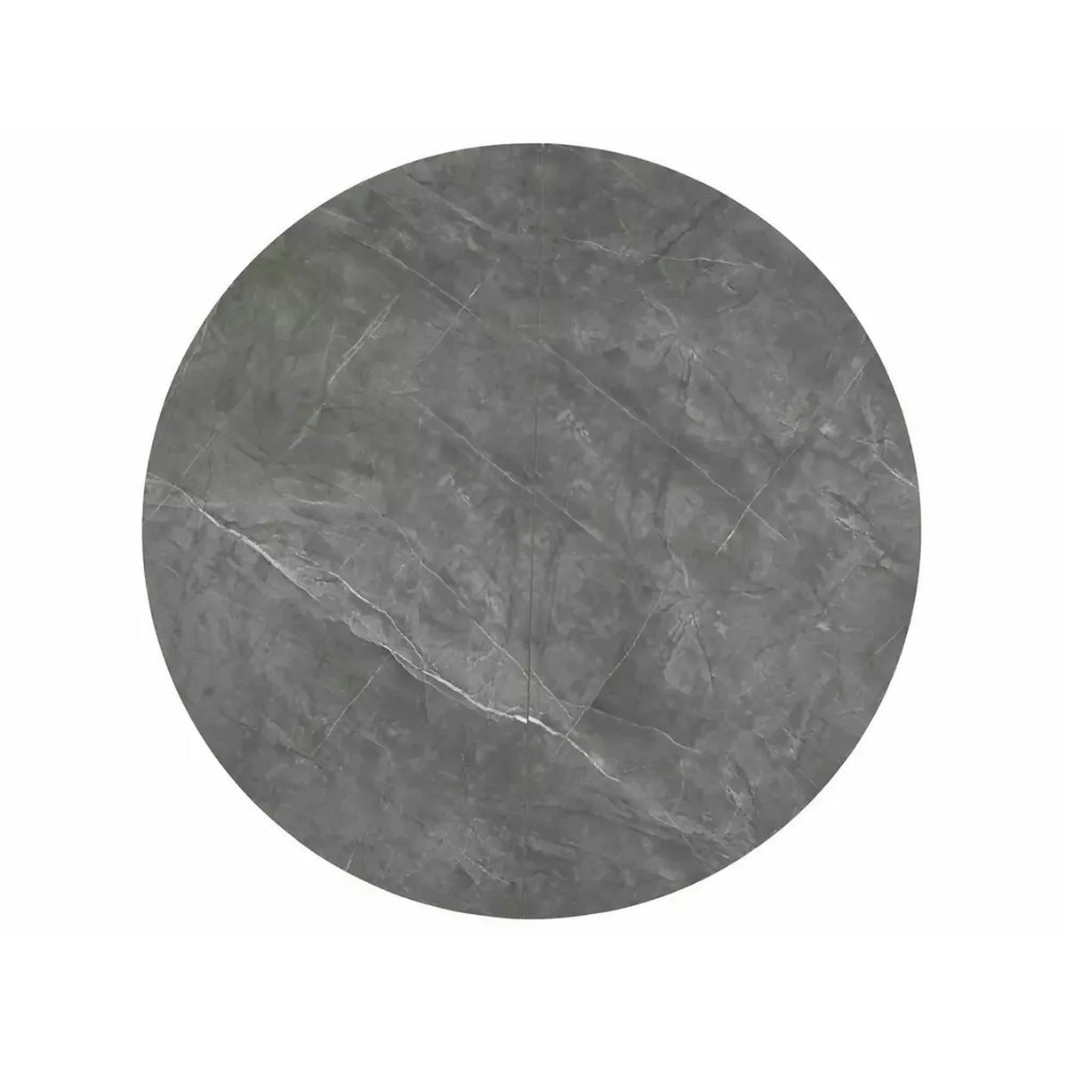 Masa extensibila ANGEL II, gri cu efect de marmura/negru, 120/160x120x75 cm