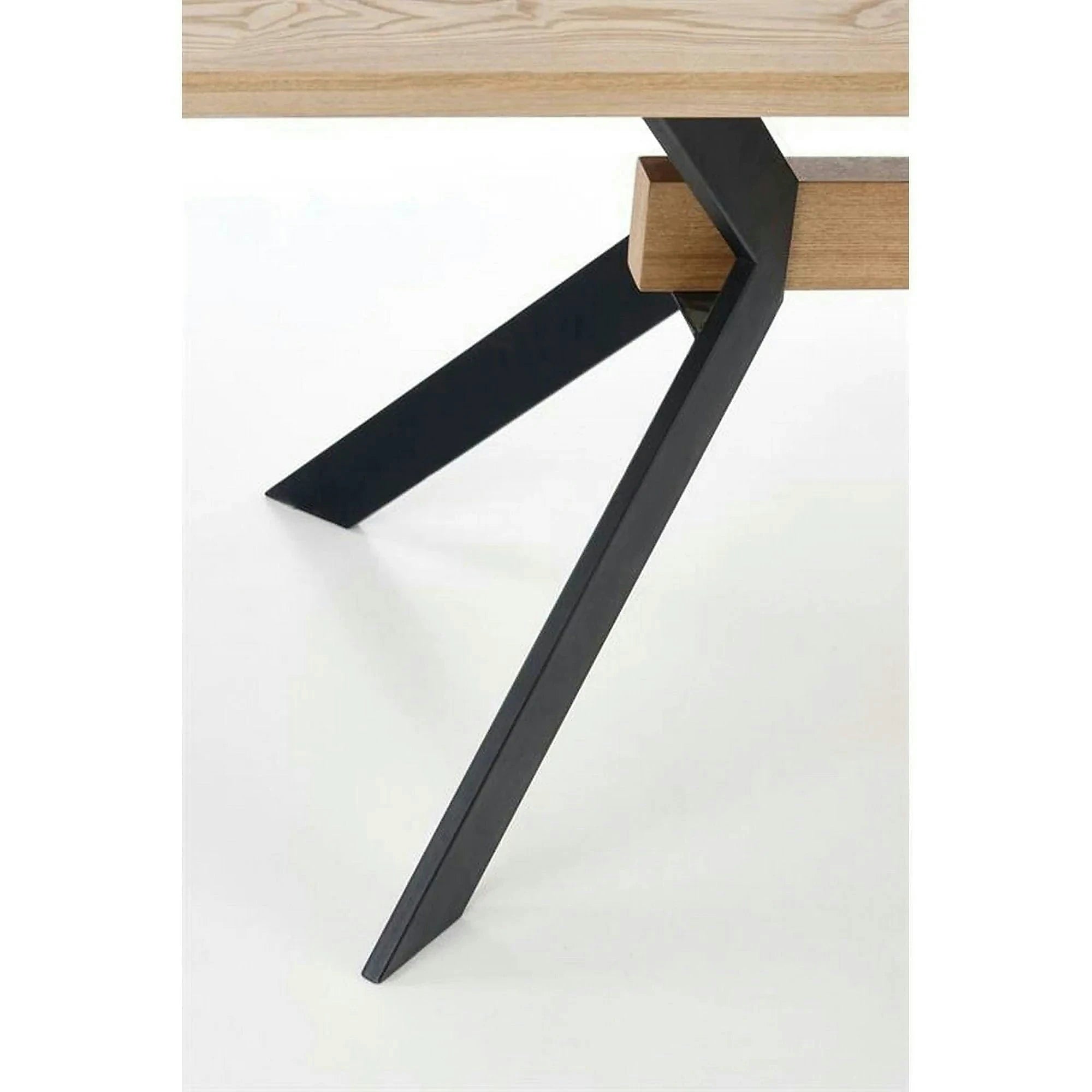 Masa extensibila BACARDI, stejar sonoma/negru, 160/220x90x76 cm