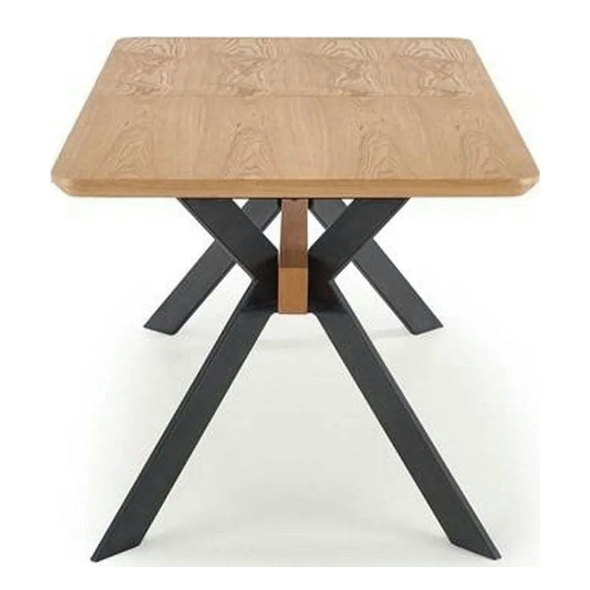 Masa extensibila BACARDI, stejar sonoma/negru, 160/220x90x76 cm