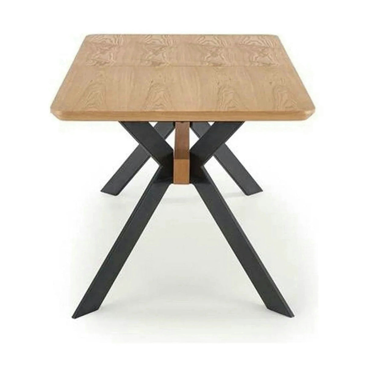 Masa extensibila BACARDI, stejar sonoma/negru, 160/220x90x76 cm