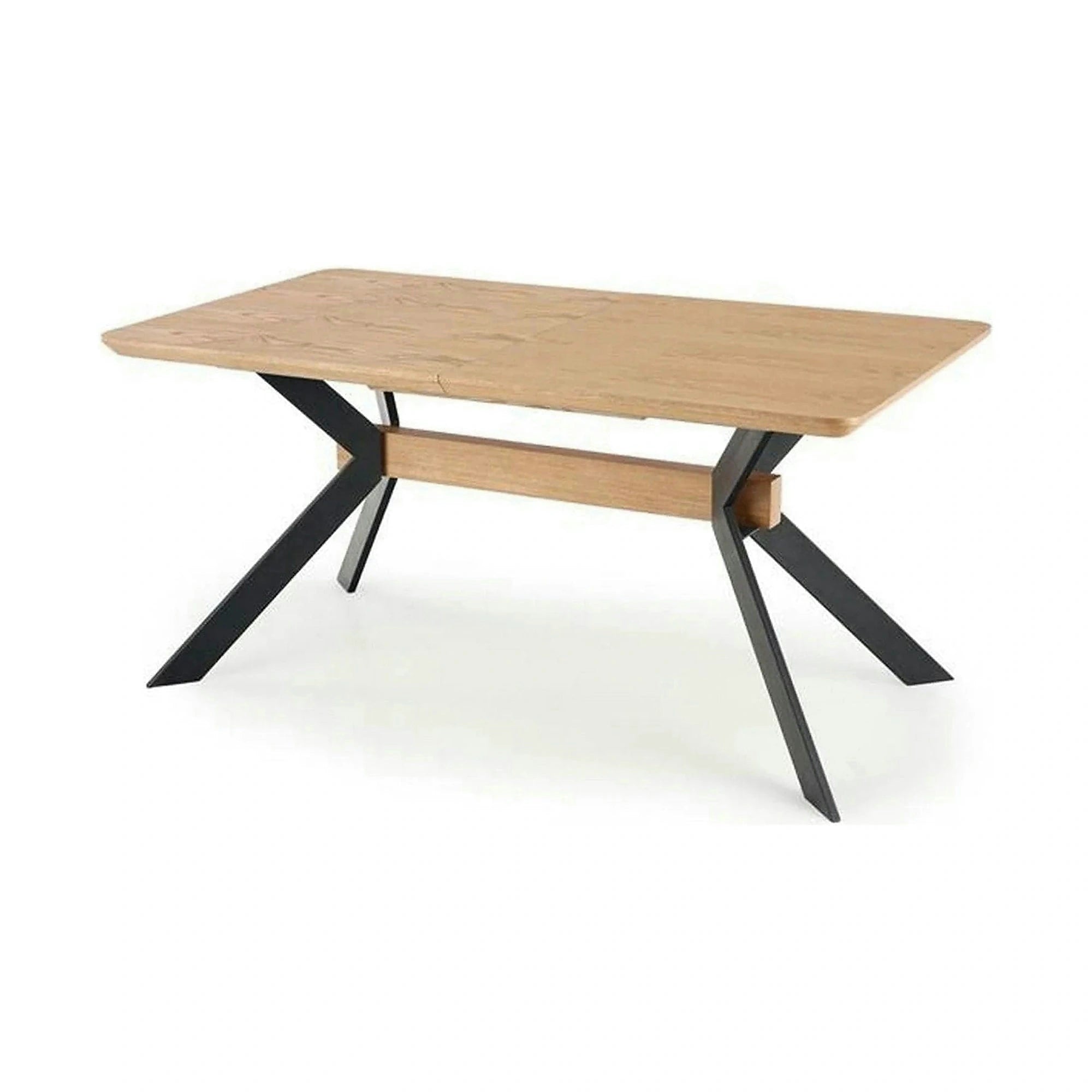 Masa extensibila BACARDI, stejar sonoma/negru, 160/220x90x76 cm