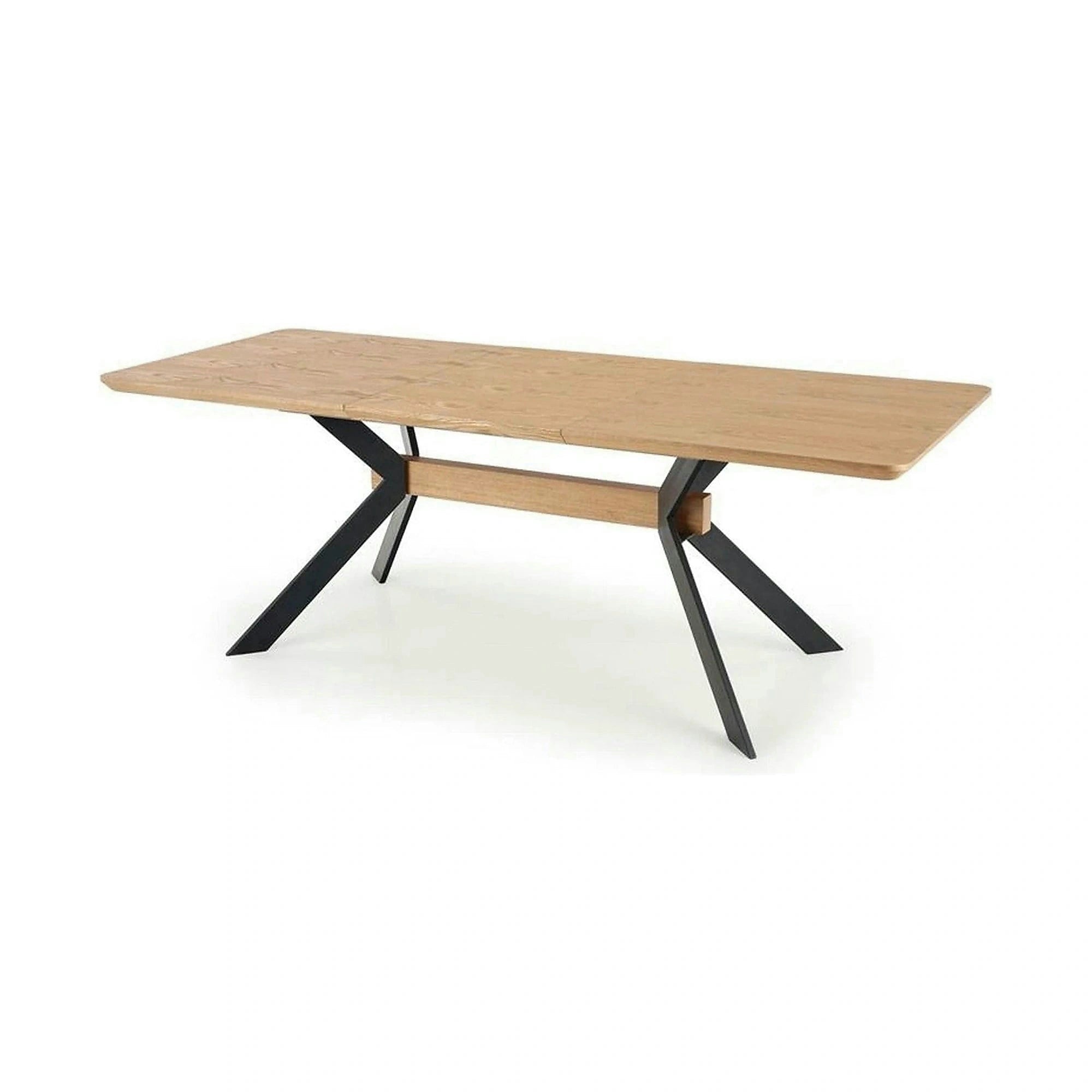 Masa extensibila BACARDI, stejar sonoma/negru, 160/220x90x76 cm