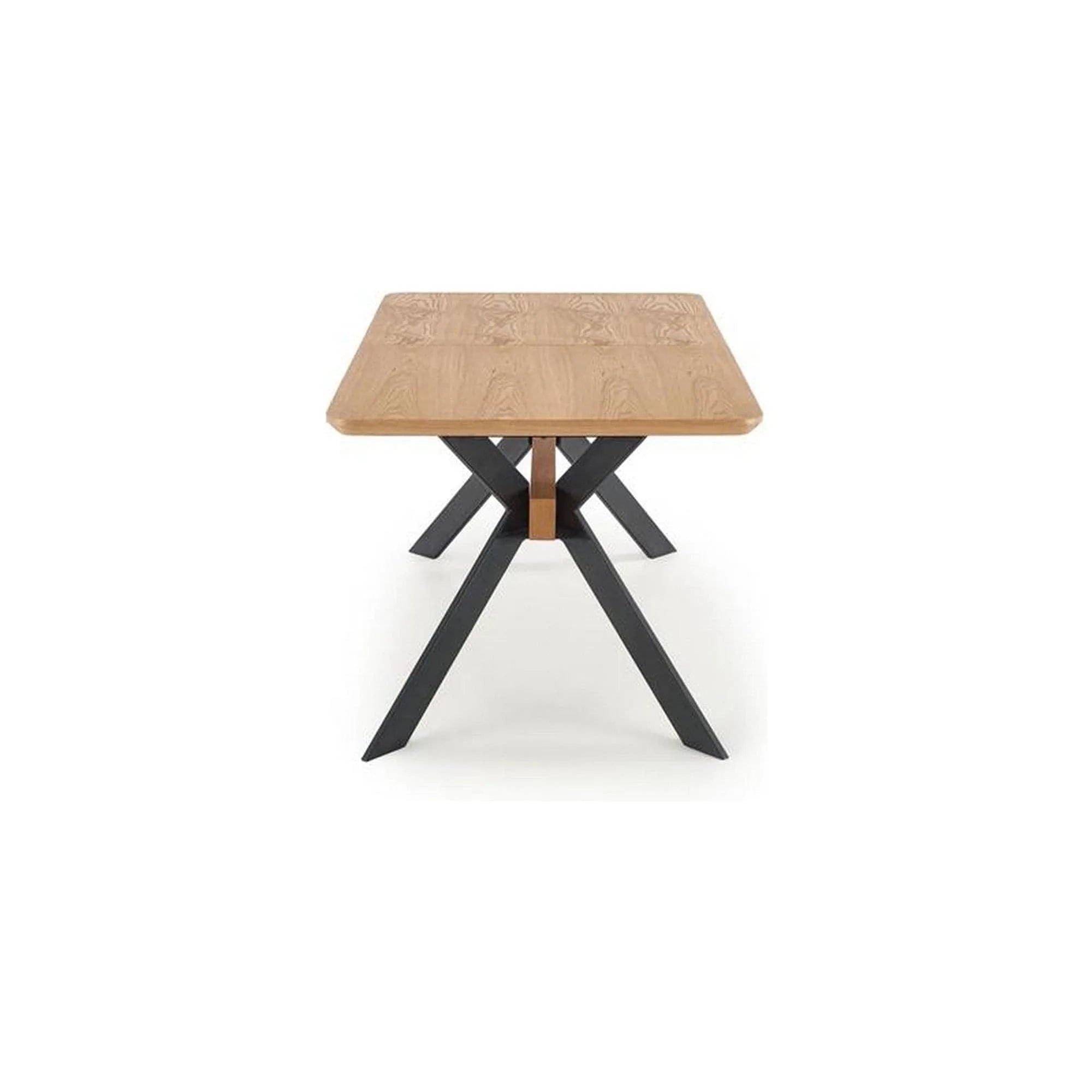 Masa extensibila BACARDI, stejar sonoma/negru, 160/220x90x76 cm