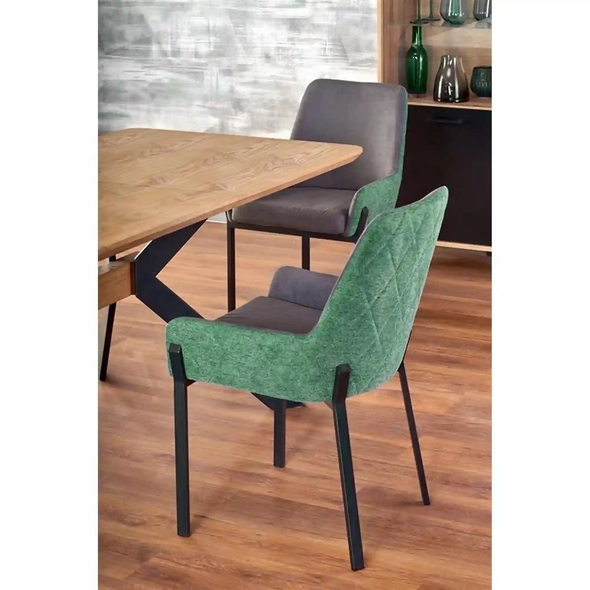 Masa extensibila BACARDI, stejar sonoma/negru, 160/220x90x76 cm