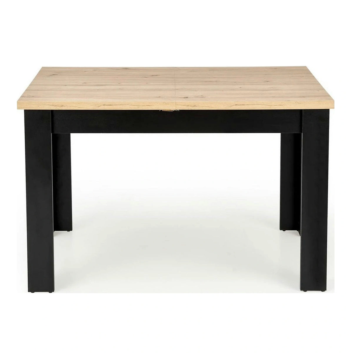 Masa extensibila BAGIO, stejar/negru, PAL laminat, 120/160x80x77 cm