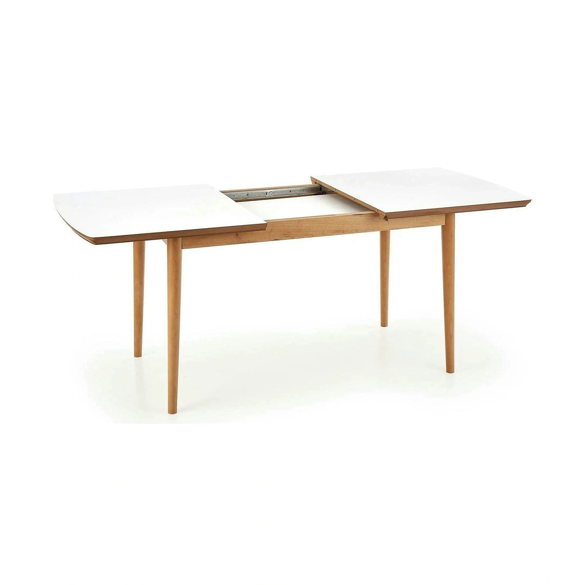 Masa extensibila BARRET, alb/stejar, 90/190x80x75 cm