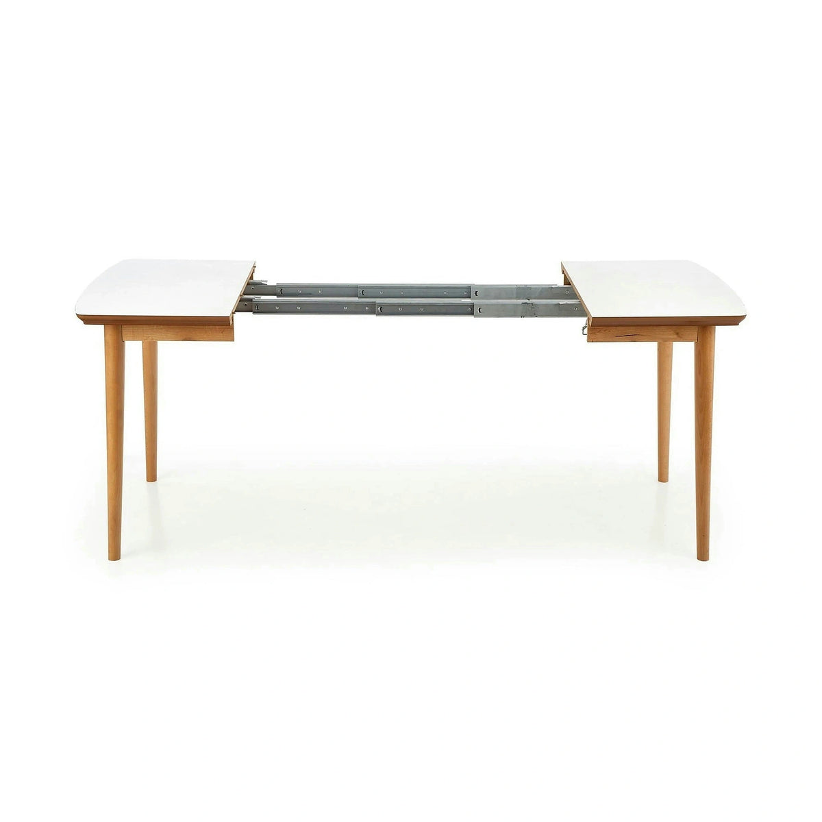 Masa extensibila BARRET, alb/stejar, 90/190x80x75 cm