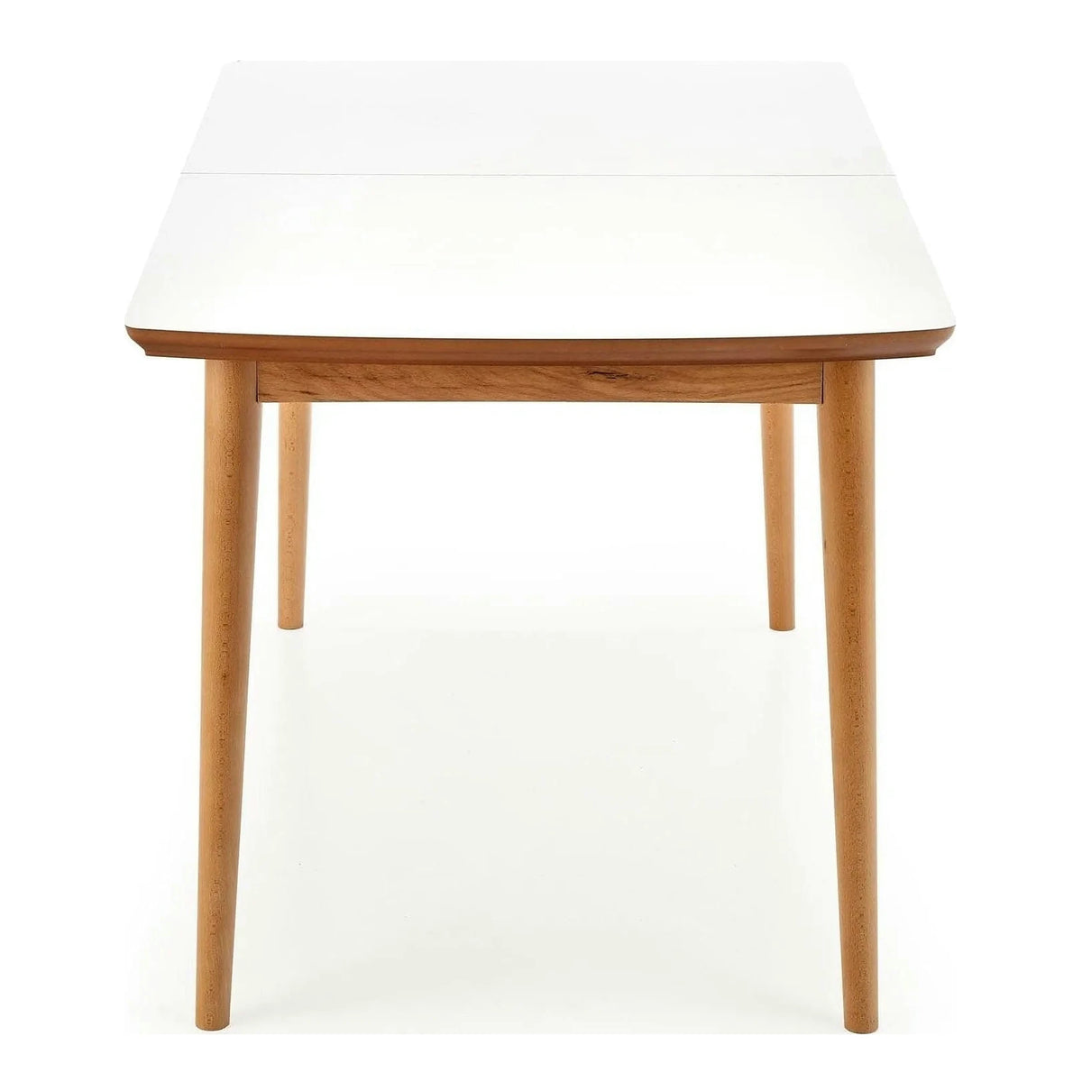 Masa extensibila BARRET, alb/stejar, 90/190x80x75 cm