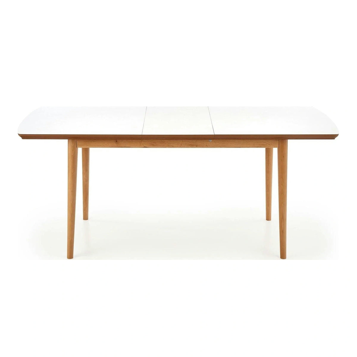 Masa extensibila BARRET, alb/stejar, 90/190x80x75 cm