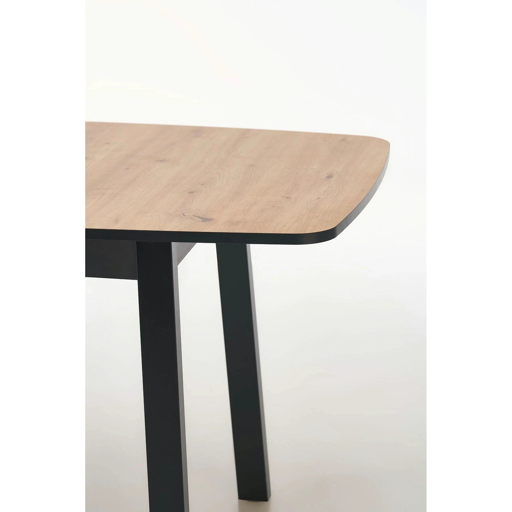 Masa extensibila BARRIL, stejar artisan/negru, 130/170x80x72 cm