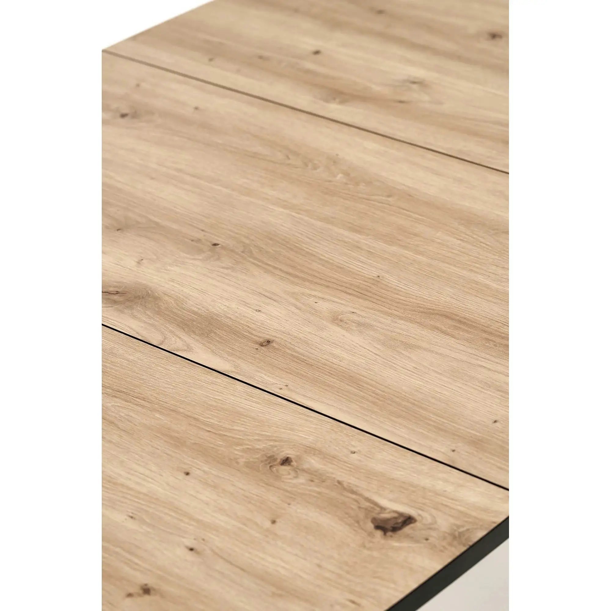 Masa extensibila BARRIL, stejar artisan/negru, 130/170x80x72 cm