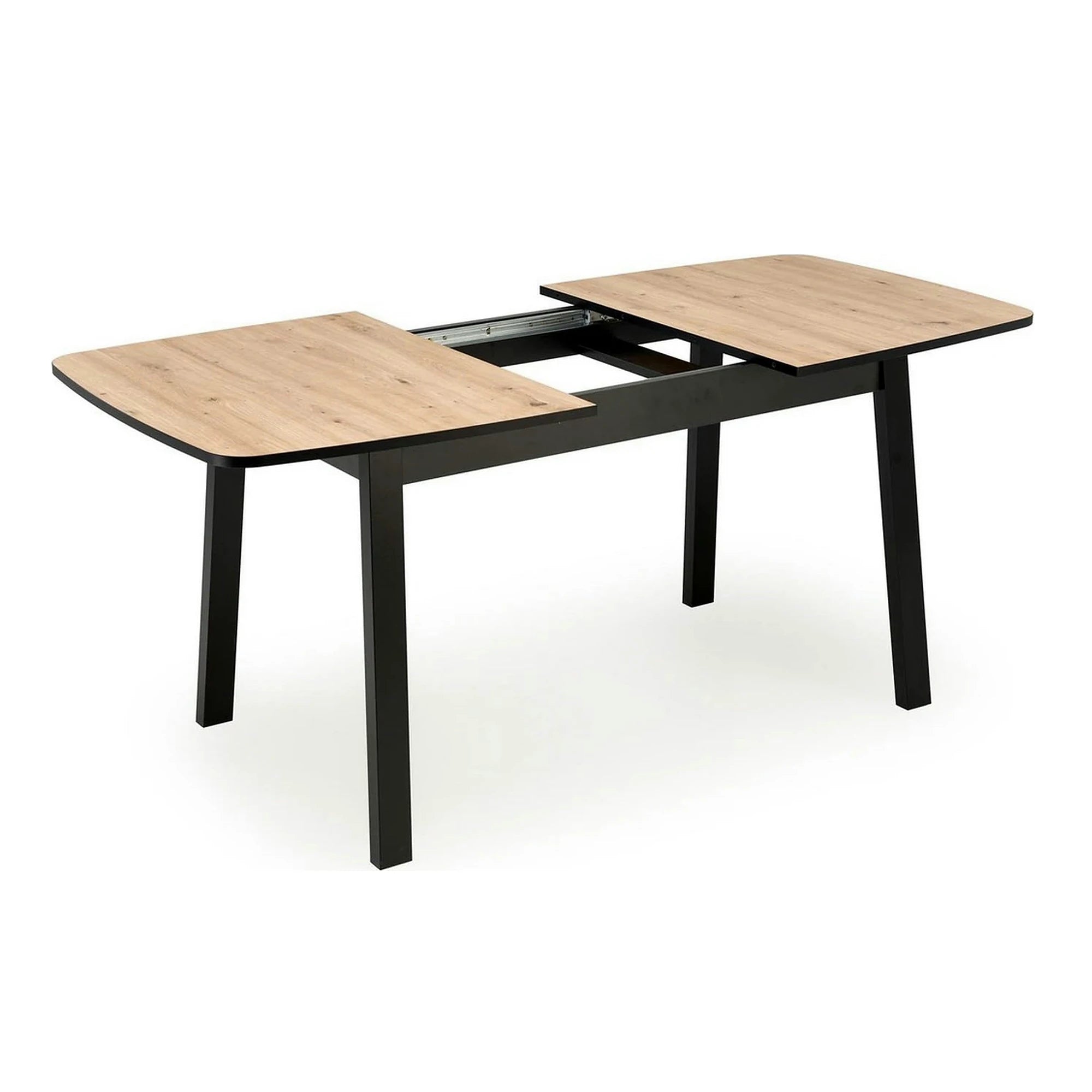 Masa extensibila BARRIL, stejar artisan/negru, 130/170x80x72 cm