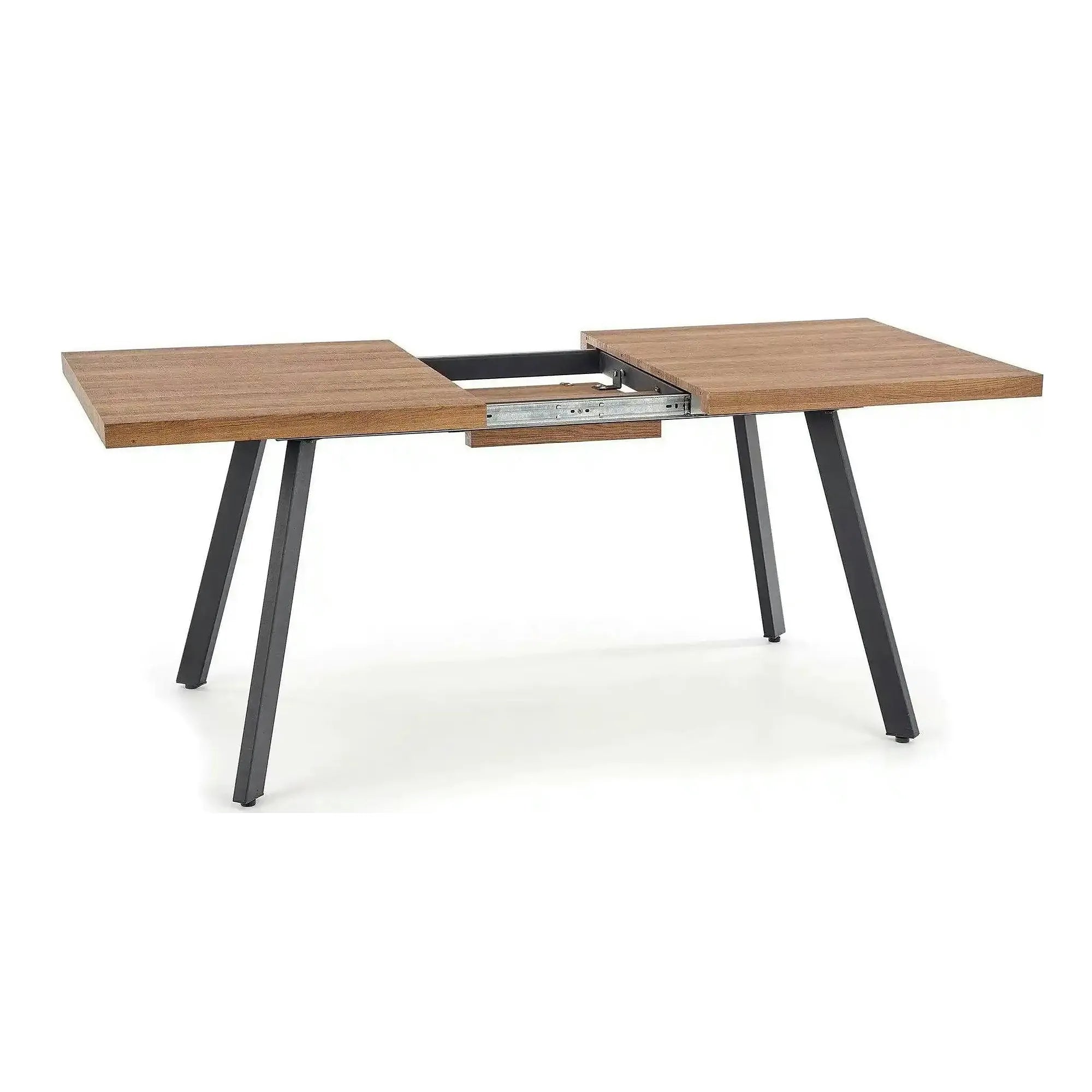 Masa extensibila BERLIN, stejar/negru, 140/180x85x76 cm