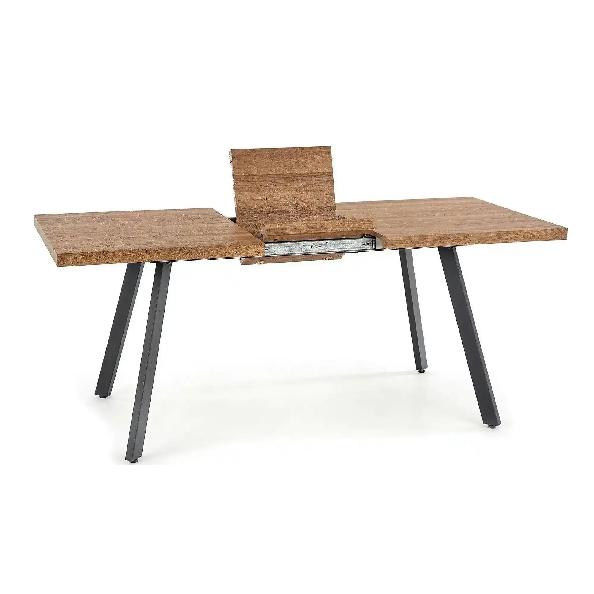 Masa extensibila BERLIN, stejar/negru, 140/180x85x76 cm