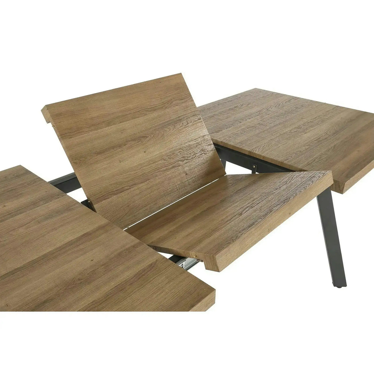 Masa extensibila BERLIN, stejar/negru, 160/220x90x76 cm