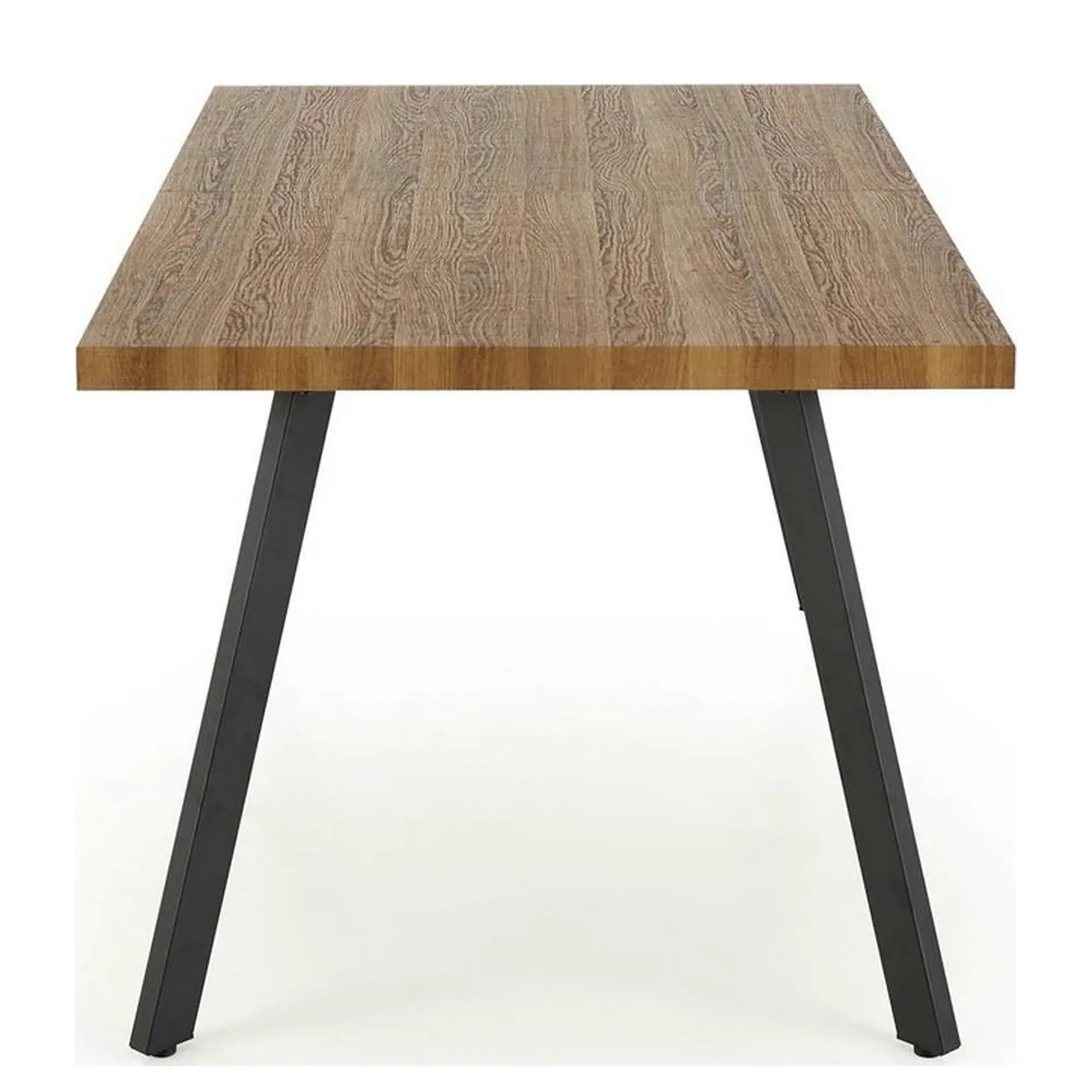Masa extensibila BERLIN, stejar/negru, 160/220x90x76 cm