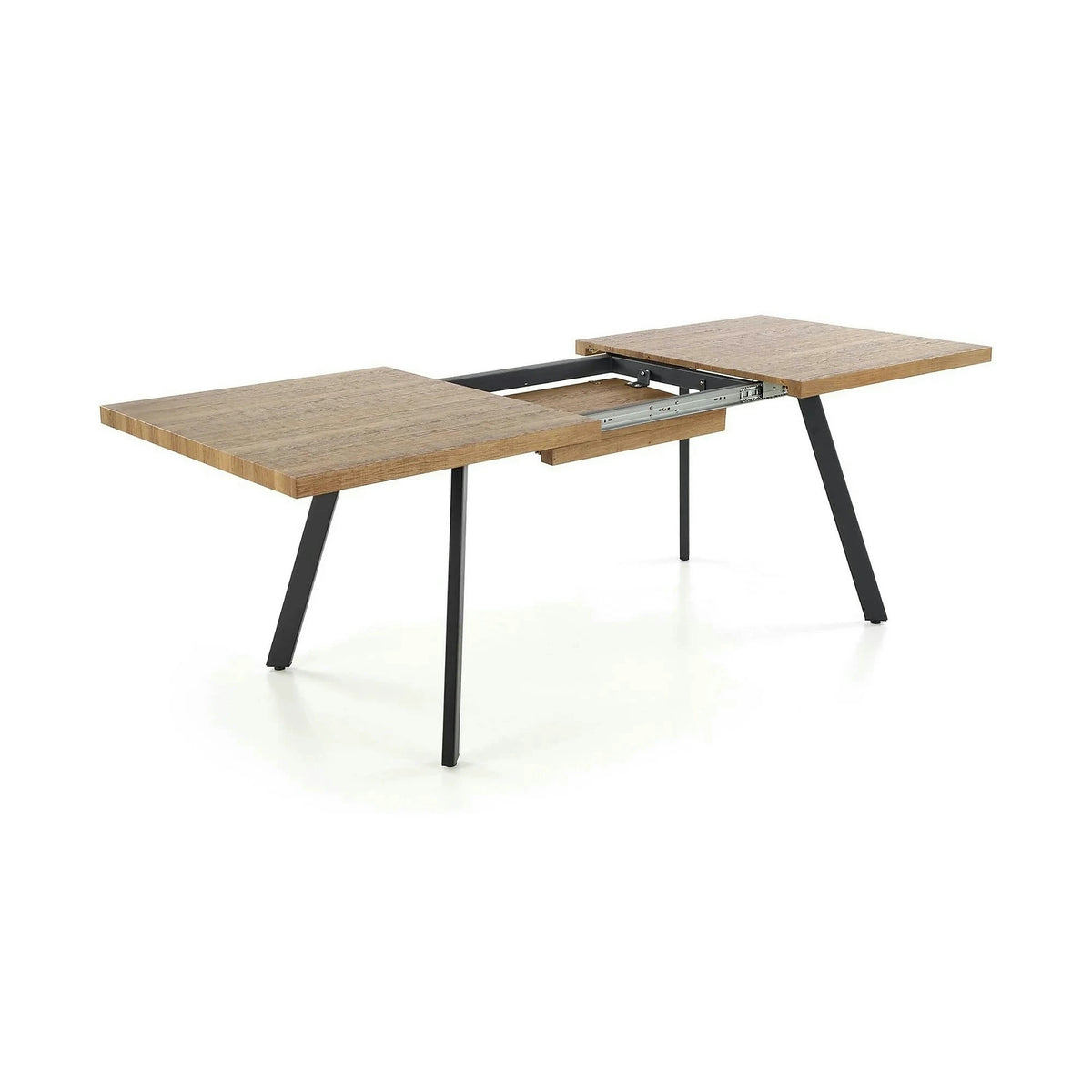 Masa extensibila BERLIN, stejar/negru, 160/220x90x76 cm