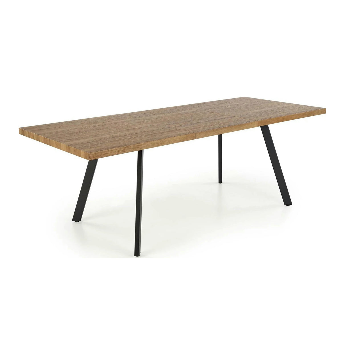 Masa extensibila BERLIN, stejar/negru, 160/220x90x76 cm