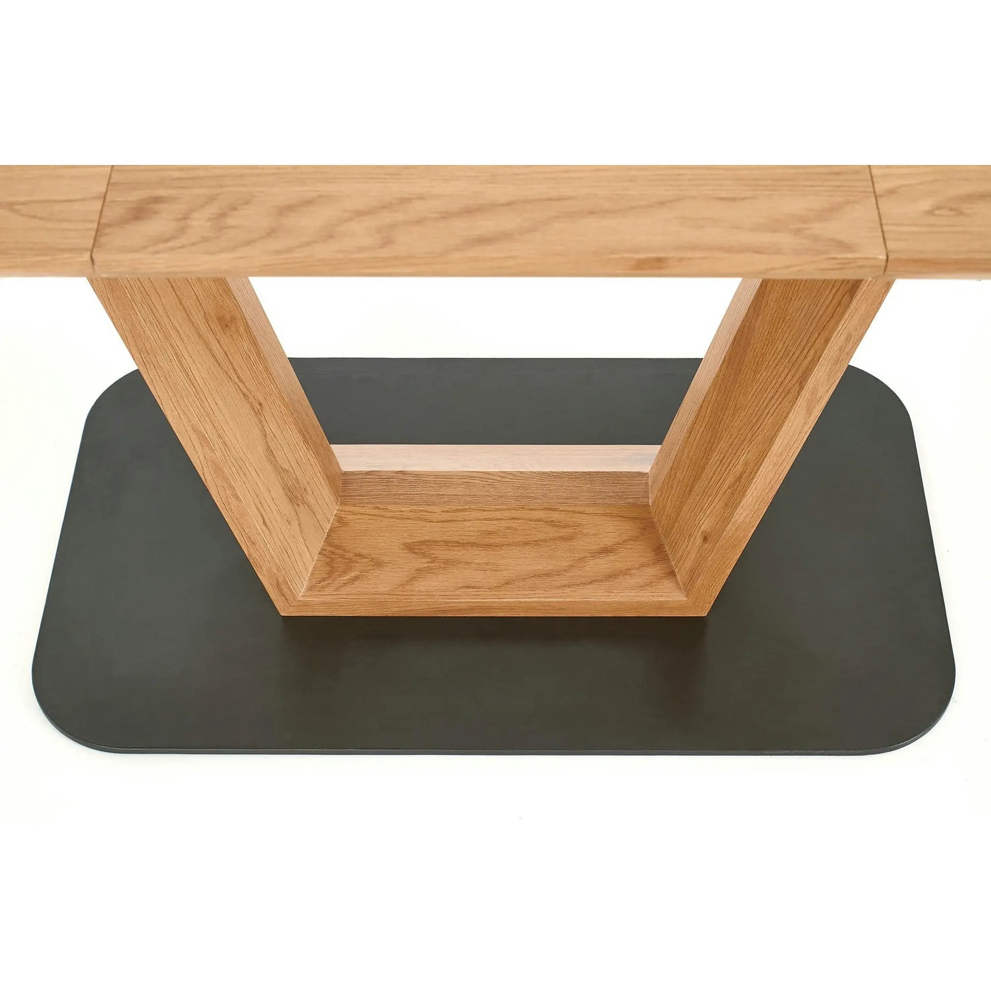 Masa extensibila BLACKY, stejar auriu/negru, 160/220x90x76 cm