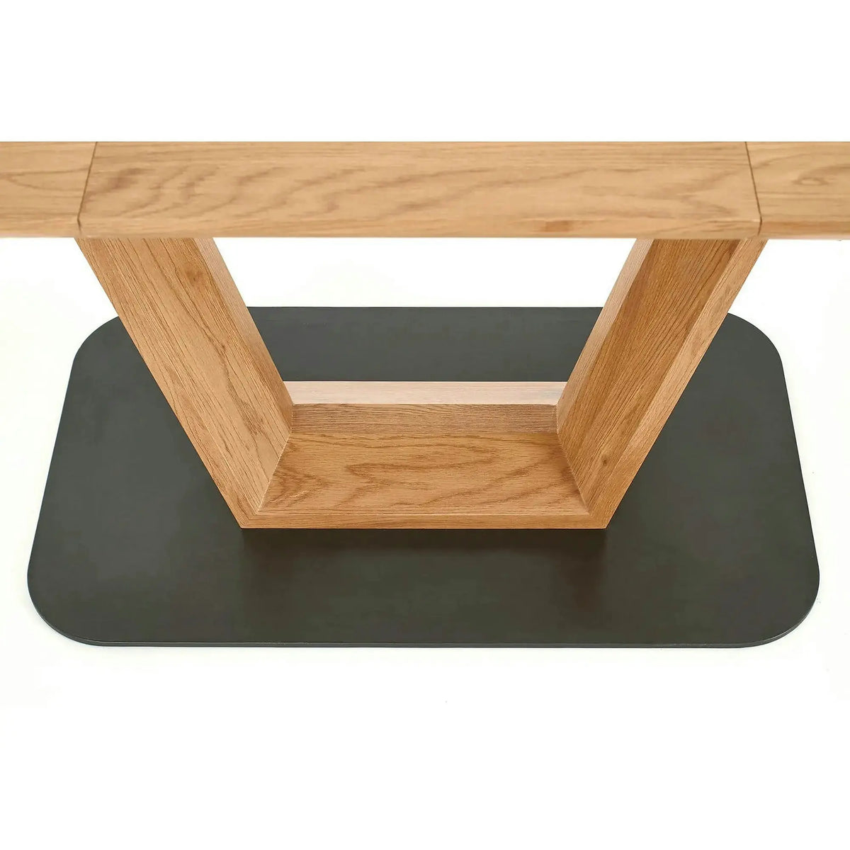 Masa extensibila BLACKY, stejar auriu/negru, 160/220x90x76 cm