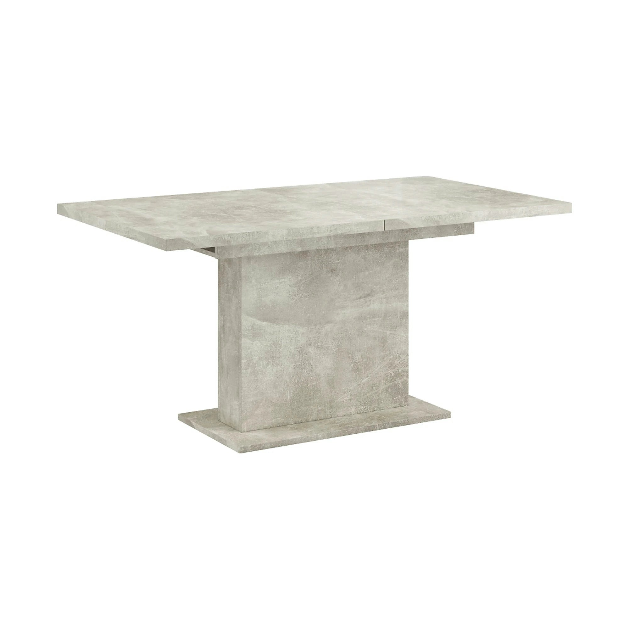 Masa extensibila BOBA, gri beton, DTD laminat, 160/200x90x77 cm