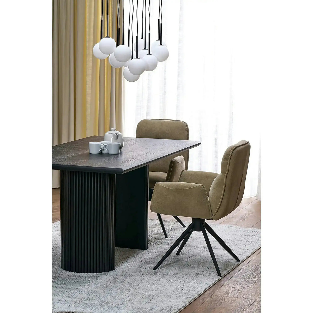 Masa extensibila BOLERO, negru, 160/250x90x78 cm