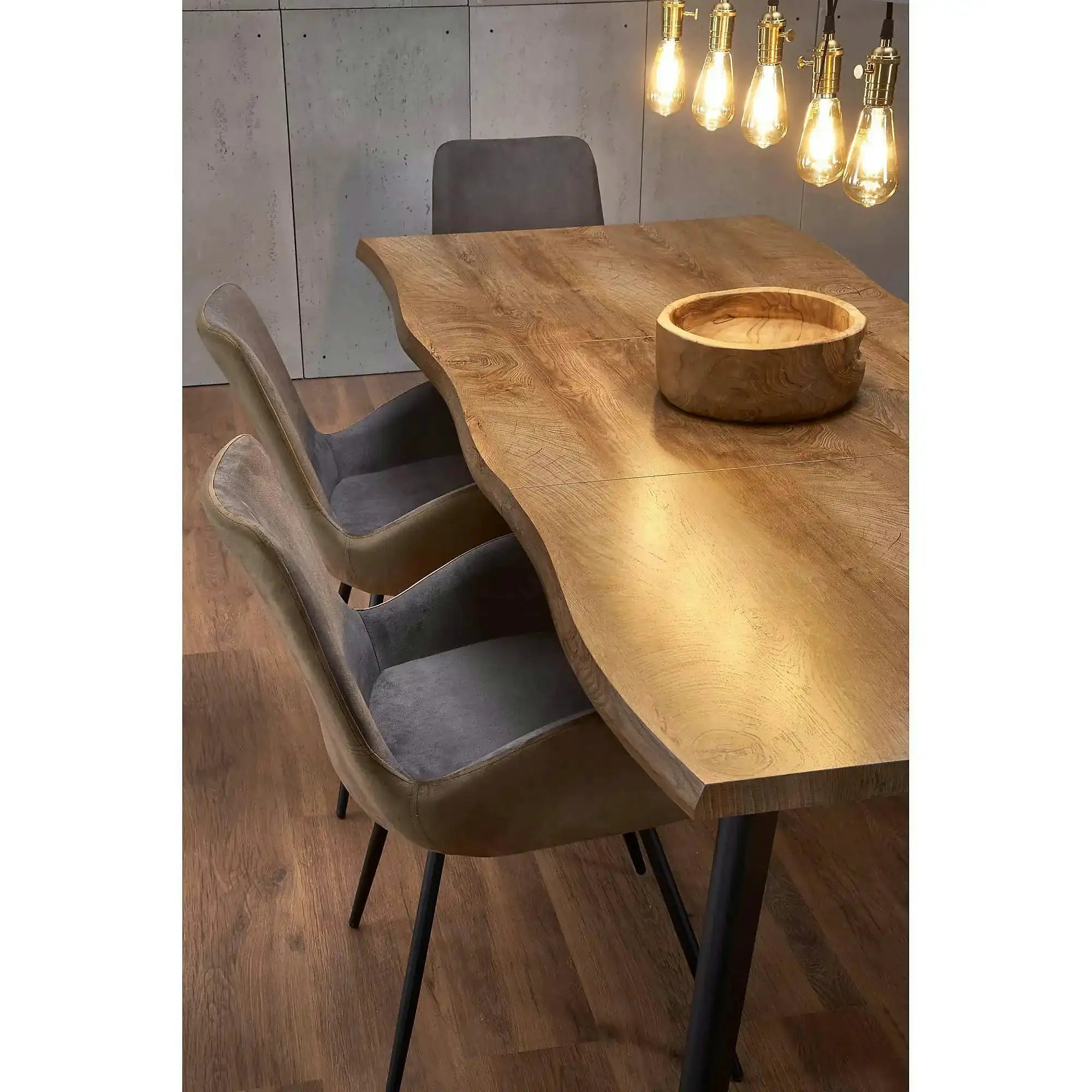 Masa extensibila bucatarie DICKSON, stejar natural, 120-180x80x75 cm
