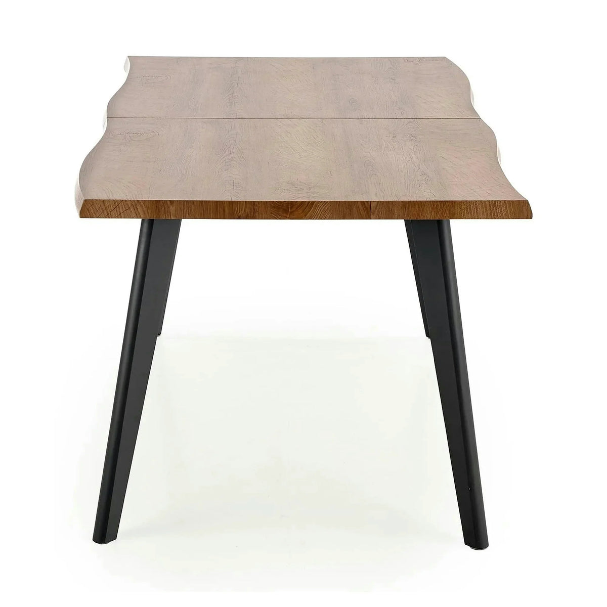 Masa extensibila bucatarie DICKSON, stejar natural/negru, 150/210x90x75 cm