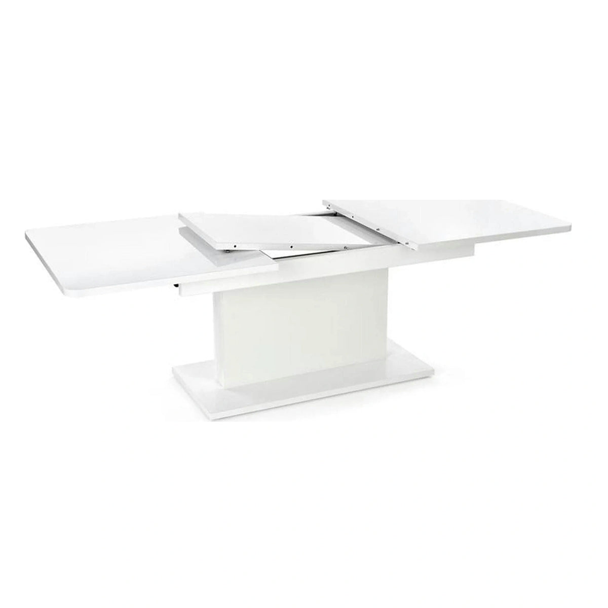 Masa extensibila BUSETTI, alb mat, PAL, 126/167x70x56/74 cm